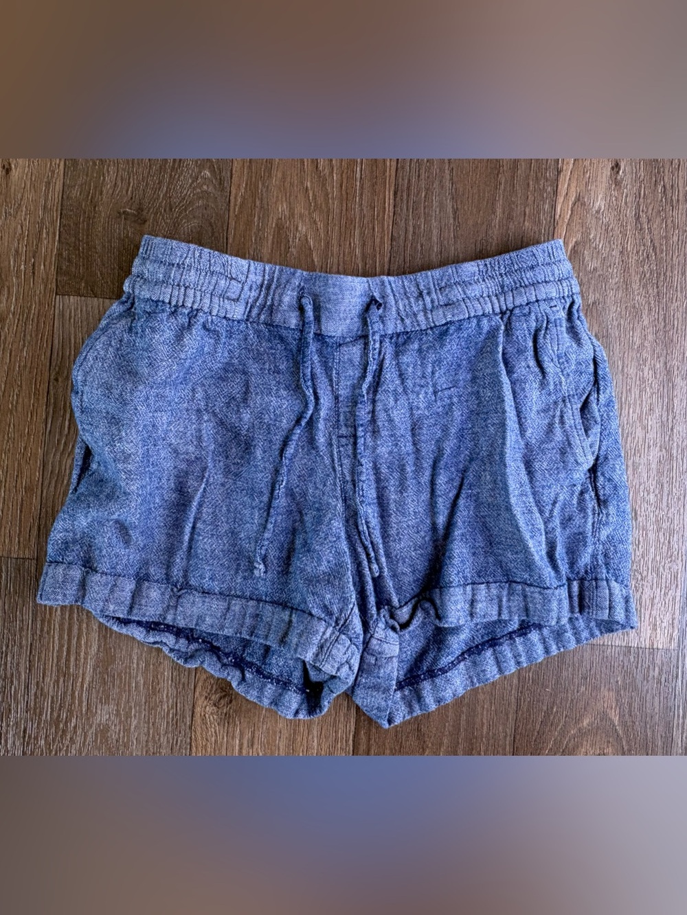 Blue Women's Drawstring  Shorts